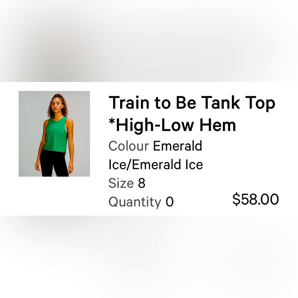 Lululemon Train To Be Tank